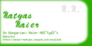 matyas maier business card